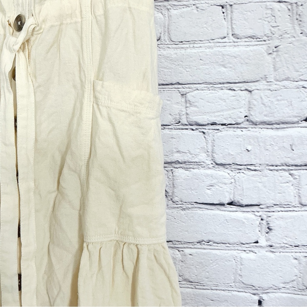 New Free People Catch the Breeze Dress Midi Ivory Linen Size XS - Picture 6 of 11